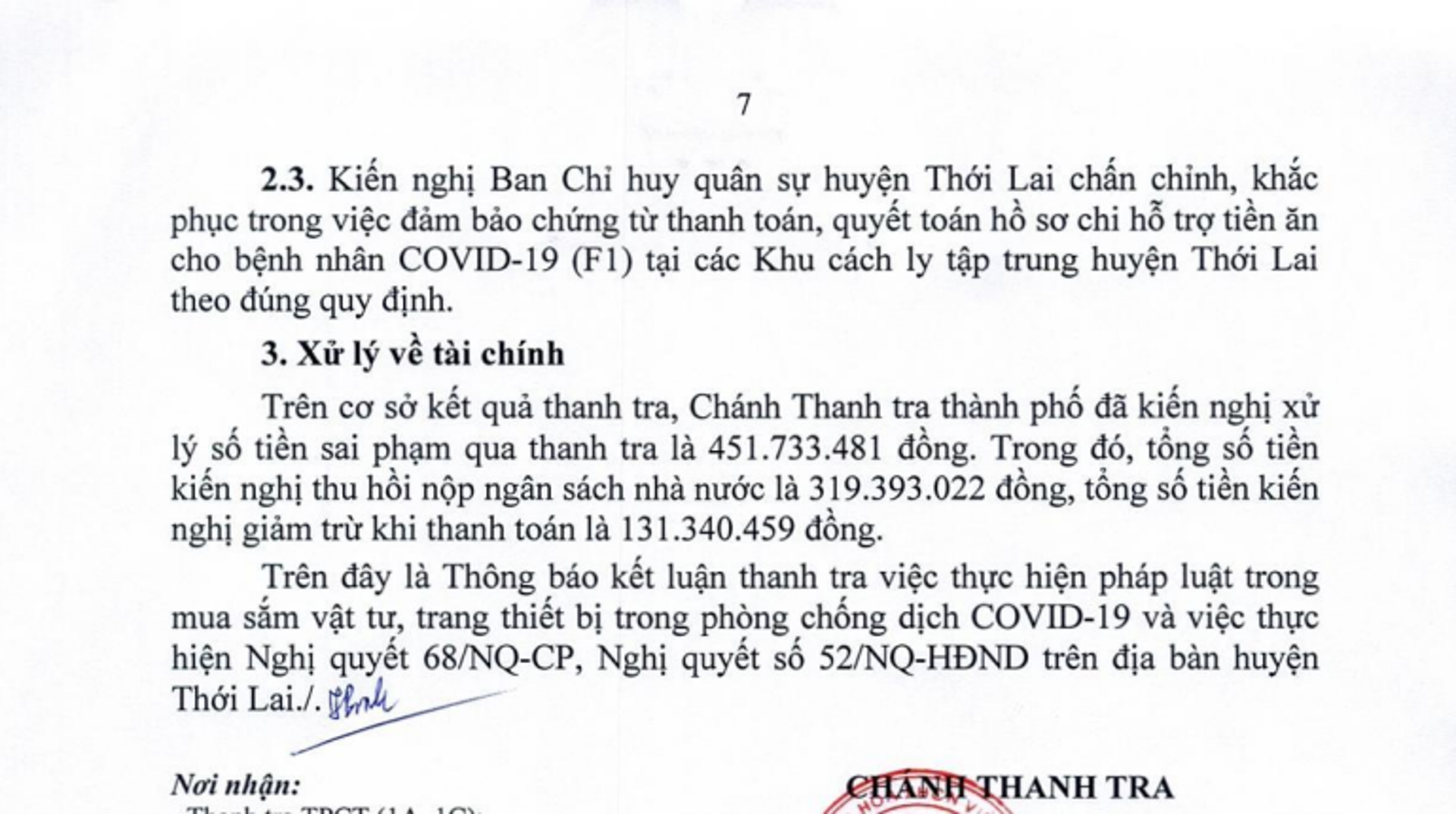 Cần Thơ: Kiến nghị xử lý sai phạm trong phòng, chống dịch Covid-19