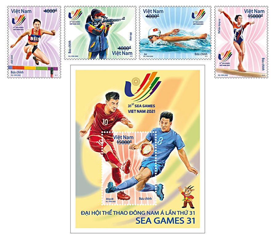 Postage stamps to celebrate SEA Games 31 unveiled