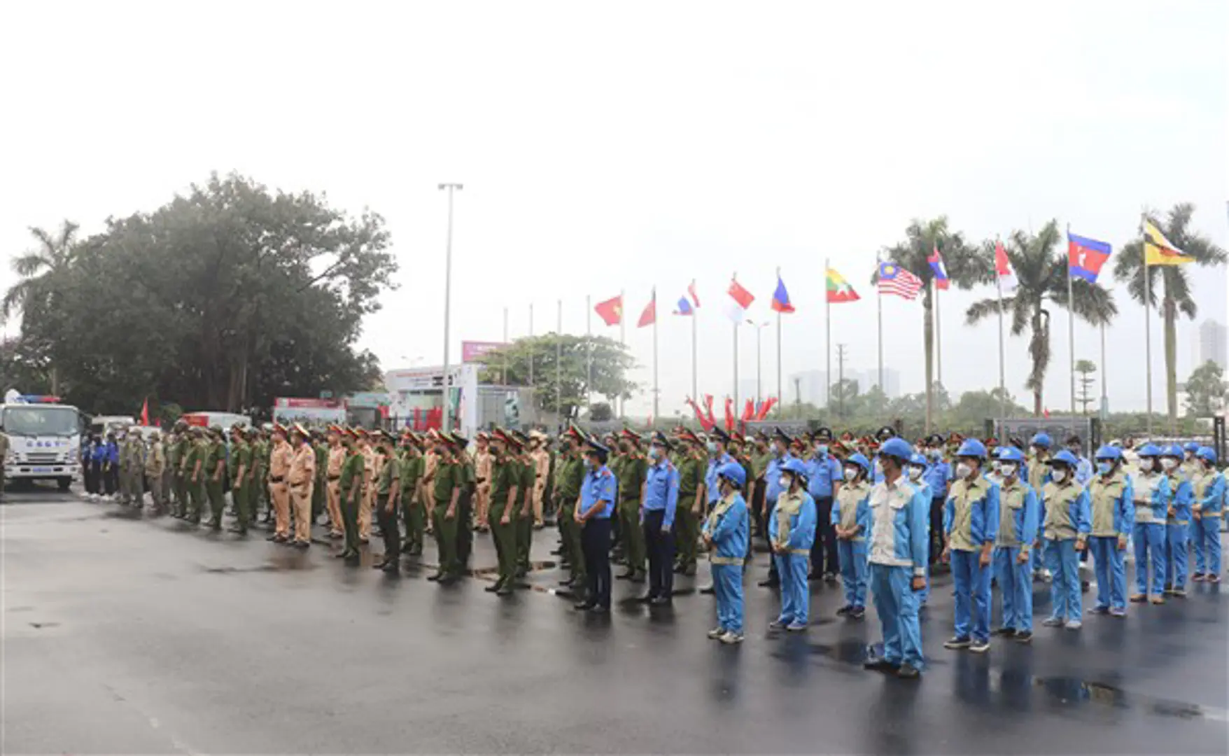 Huyện Gia Lâm ra quân đảm bảo an ninh trật tự dịp SEA Games 31