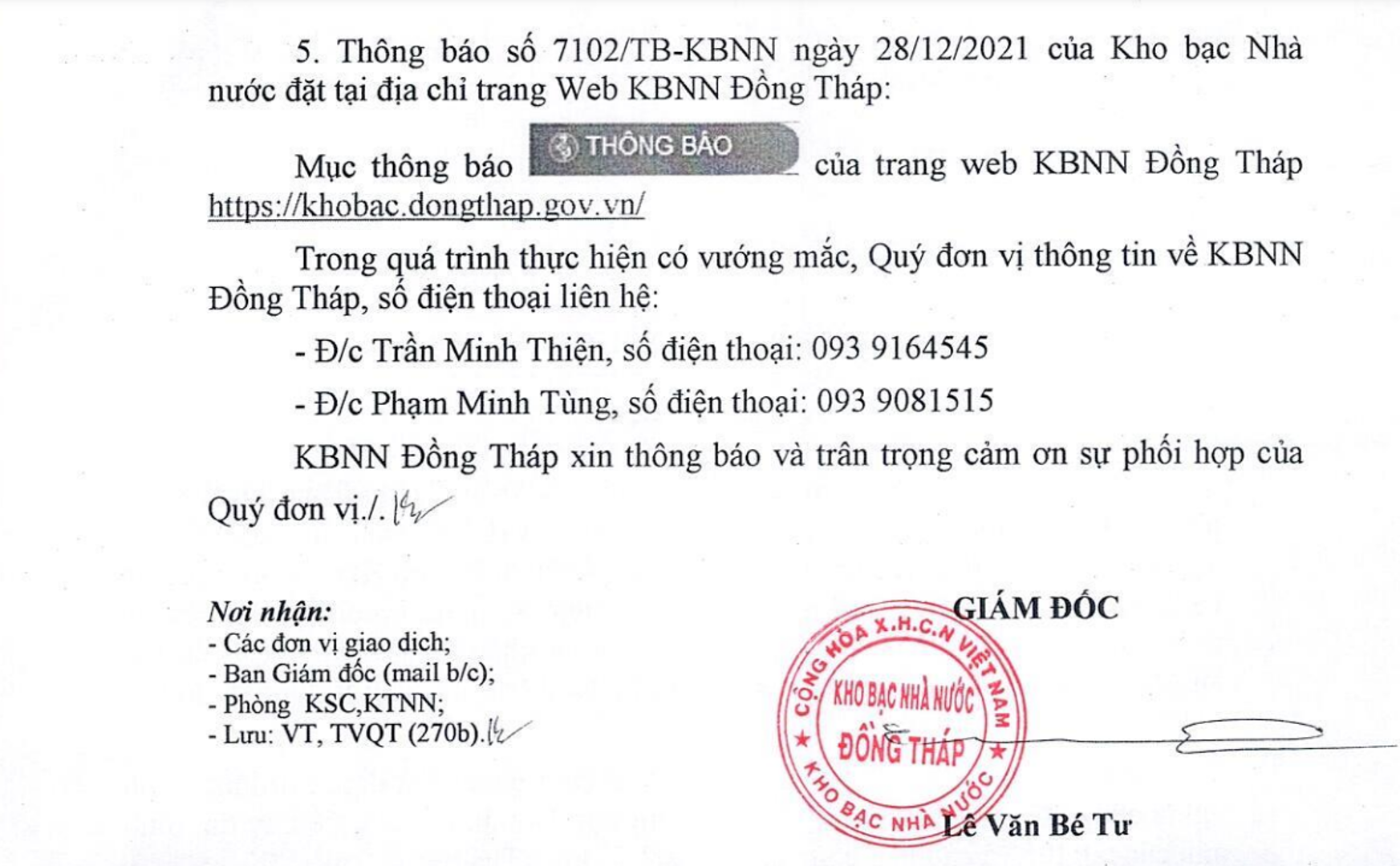 Đồng Tháp: Cảnh báo mạo danh công chức Kho bạc Nhà nước