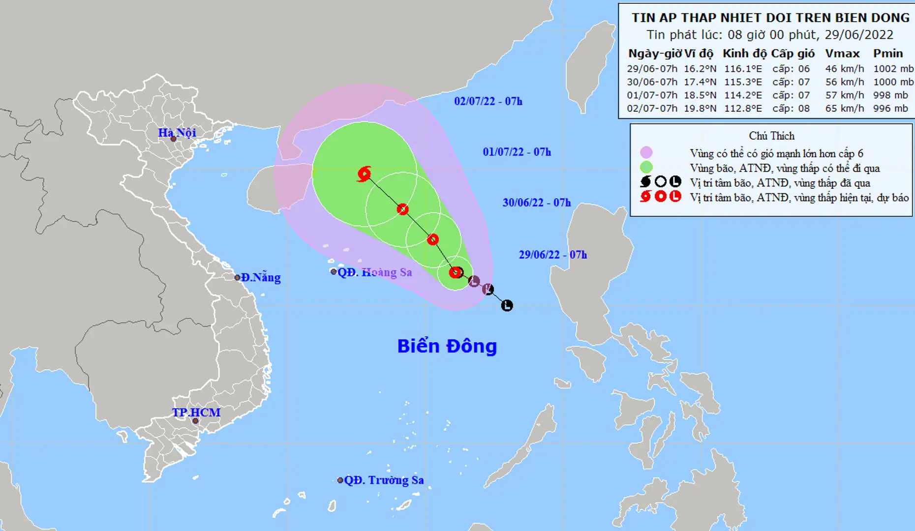 Tin mới nhất về áp thấp nhiệt đới trên Biển Đông