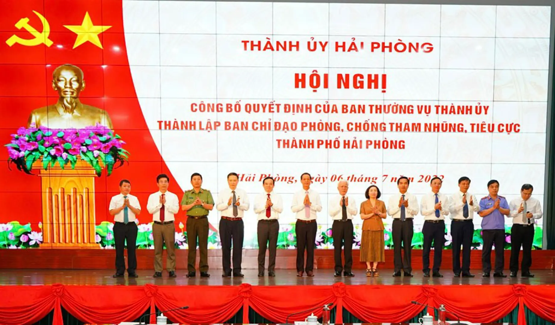 Thành lập Ban Chỉ đạo Phòng, chống tham nhũng, tiêu cực TP Hải Phòng