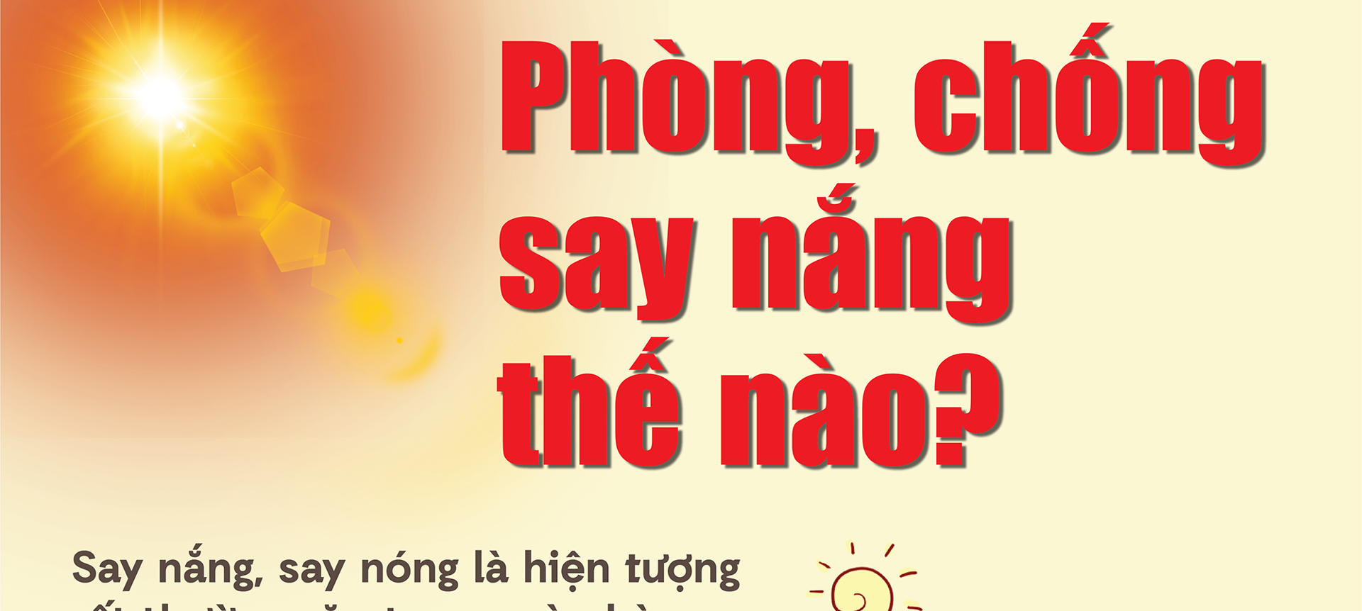 Bí quyết phòng, chống say nắng