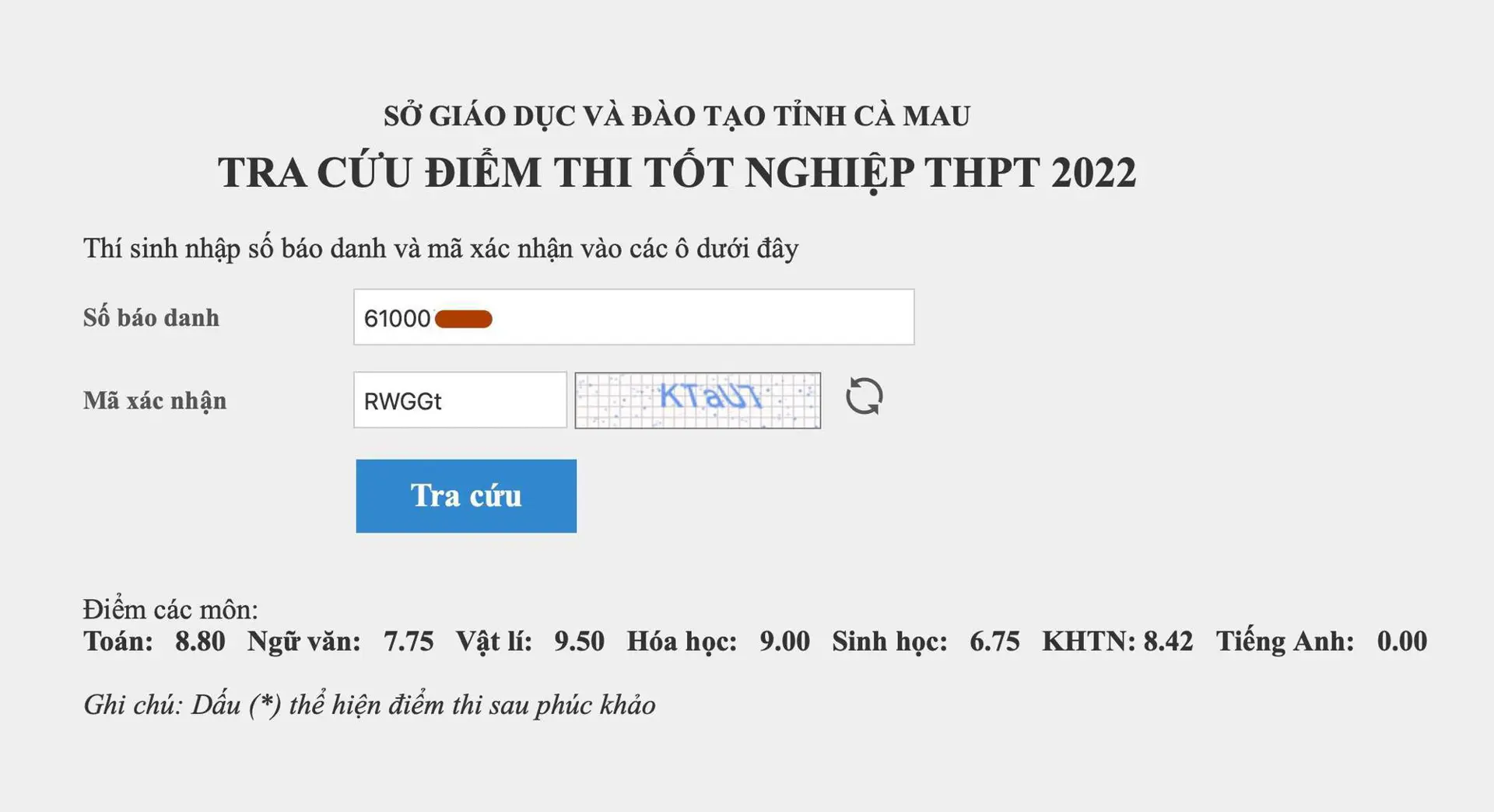 Sở GD&ĐT Cà Mau thông tin việc thí sinh 0 điểm tiếng Anh do ngủ quên