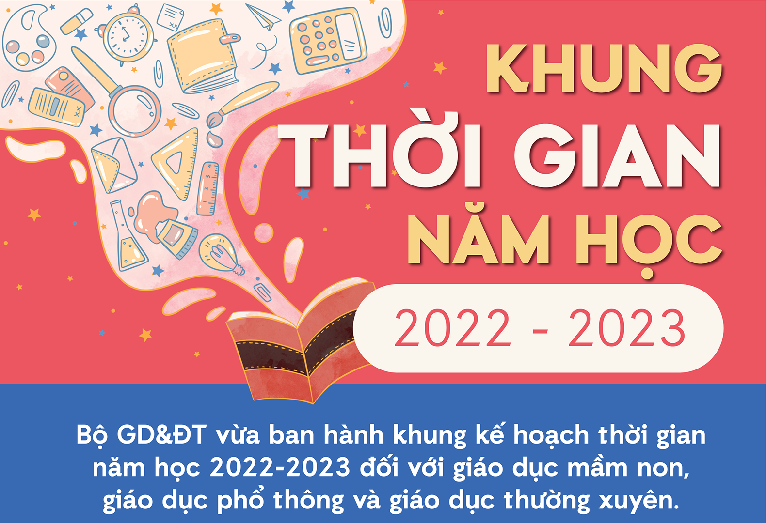 Khung thời gian năm học 2022 - 2023