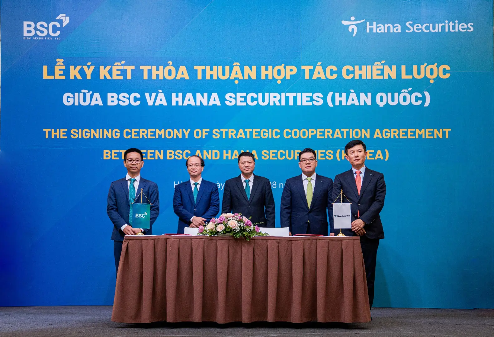 Hana Securities chính thức trở thành cổ đông chiến lược của Công ty Chứng khoán BIDV