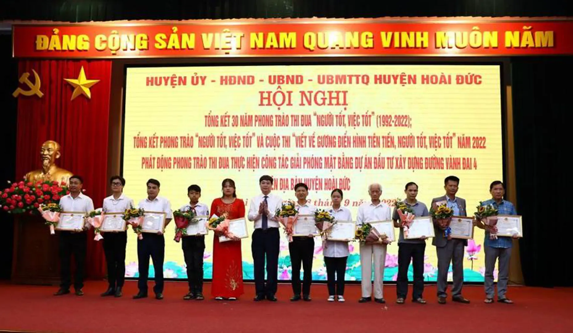 Huyện Hoài Đức: Tổng kết 30 phong trào thi đua “Người tốt, việc tốt”