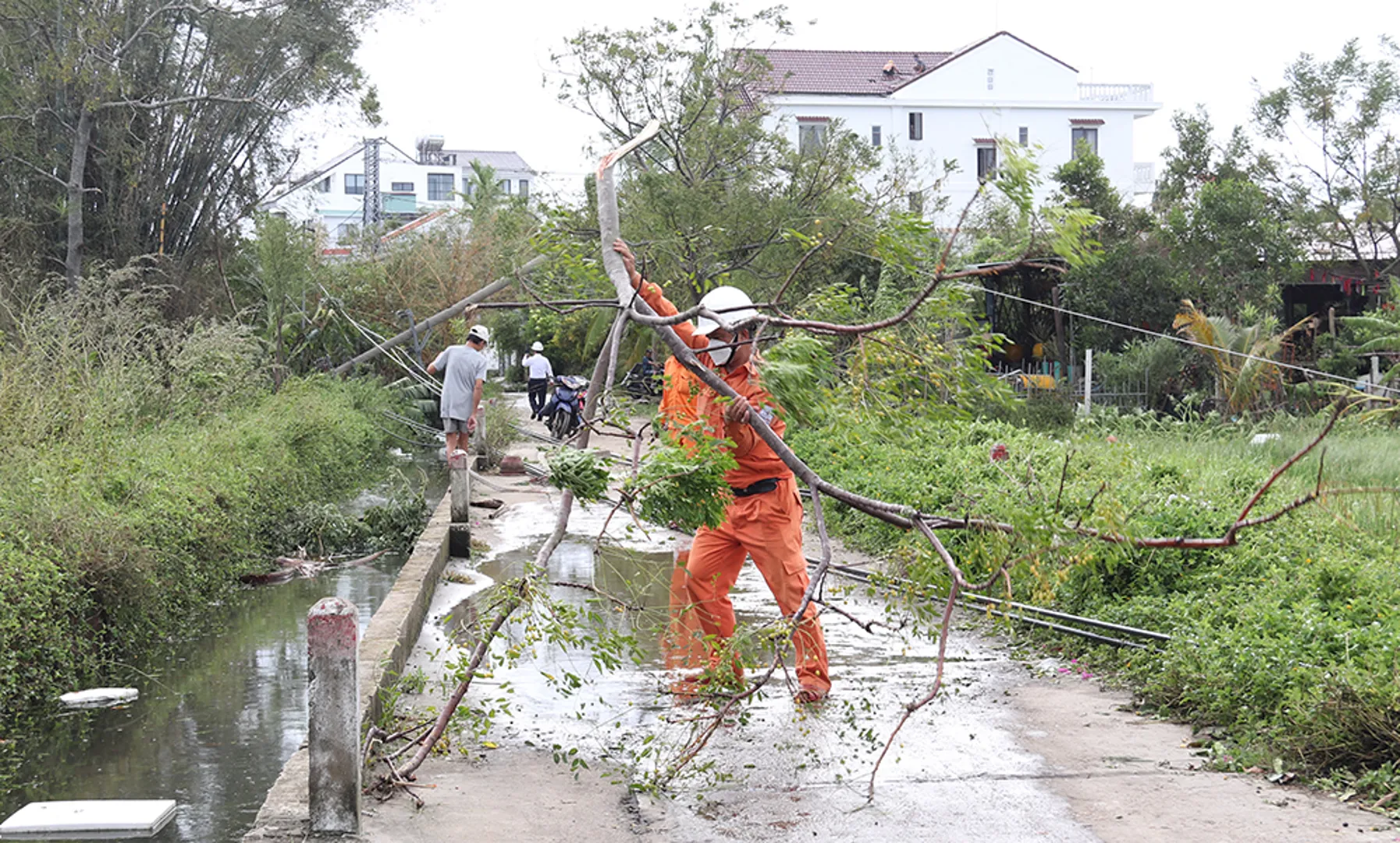 Khôi phục vận hành đường dây, trạm biến áp bị sự cố do bão NORU