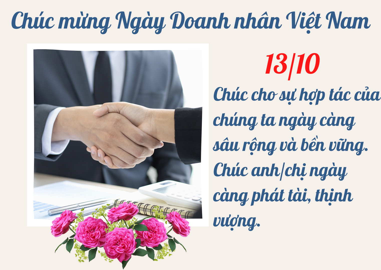 Lời chúc hay, ý nghĩa nhân ngày Doanh nhân Việt Nam 13/10