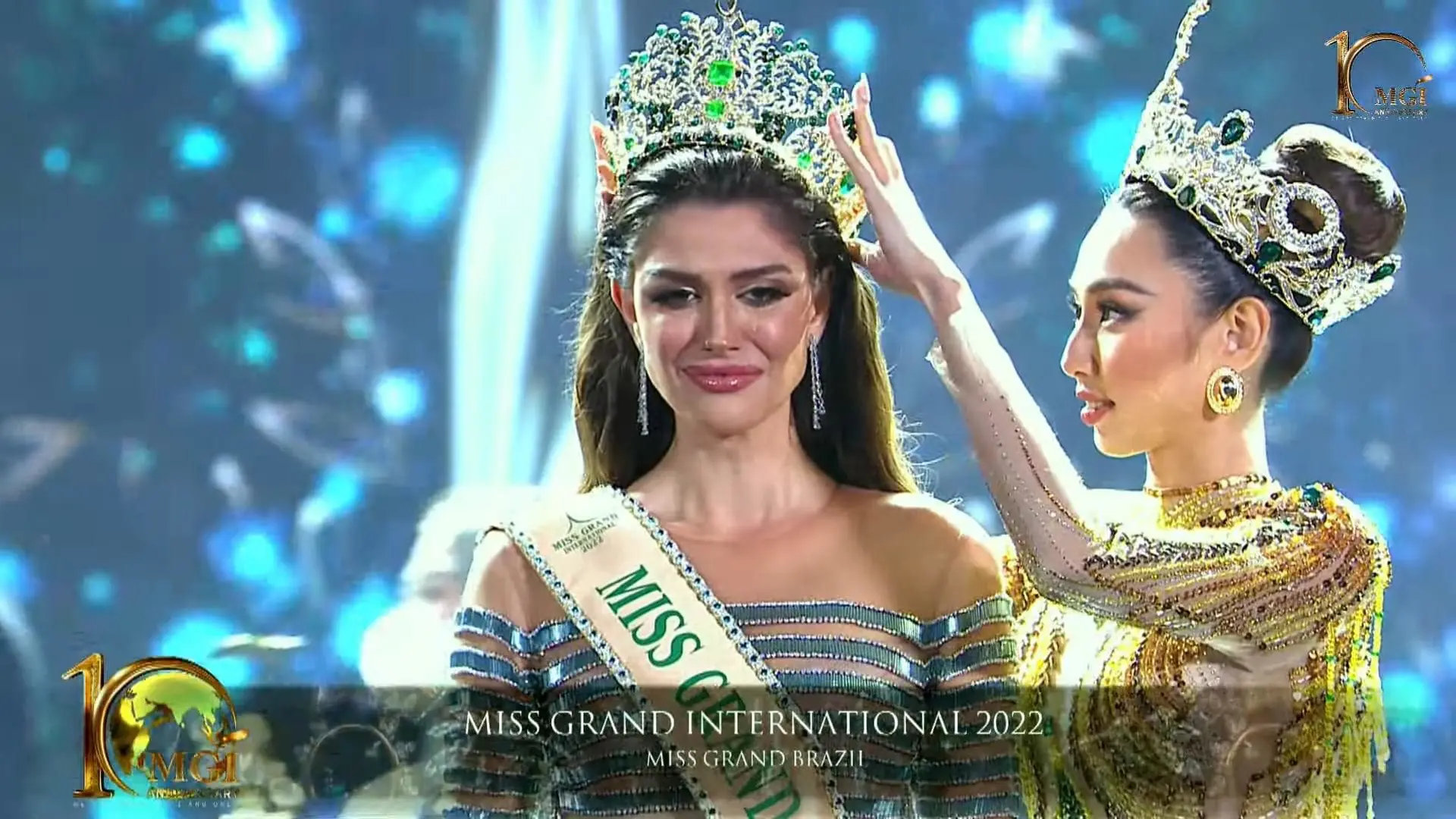 Chung kết Miss Grand International 2022: Người đẹp Brazil òa khóc khi đăng quang