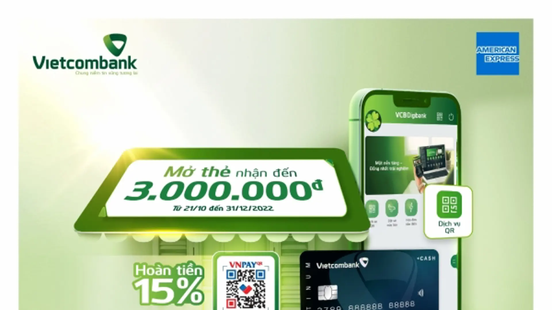 Bùng nổ ưu đãi cùng thẻ Vietcombank American Express