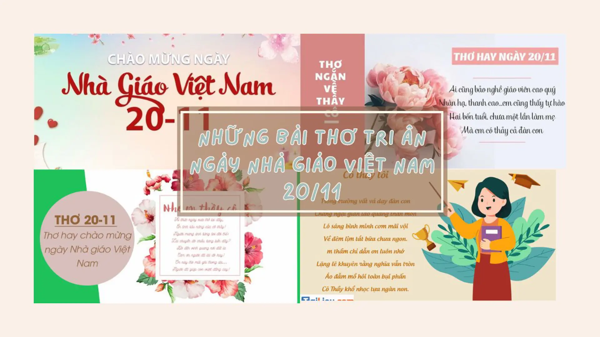 Những bài thơ tri ân thầy cô nhân ngày Nhà giáo Việt Nam 20/11