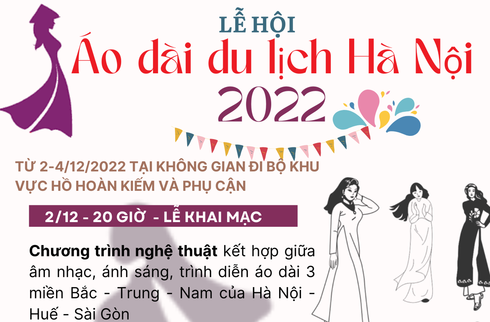 Chi tiết Lễ hội Áo dài du lịch Hà Nội 2022 