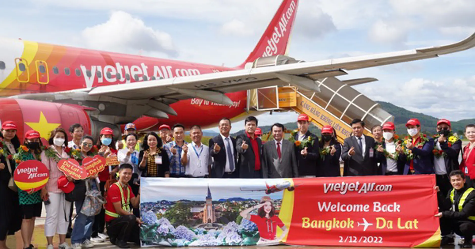 Vietjet mở lại đường bay thẳng duy nhất Đà Lạt - Băng Cốc 