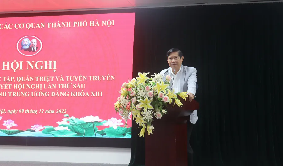 Quán triệt Nghị quyết T.Ư 6 tới 160 cán bộ, đảng viên các cơ quan TP