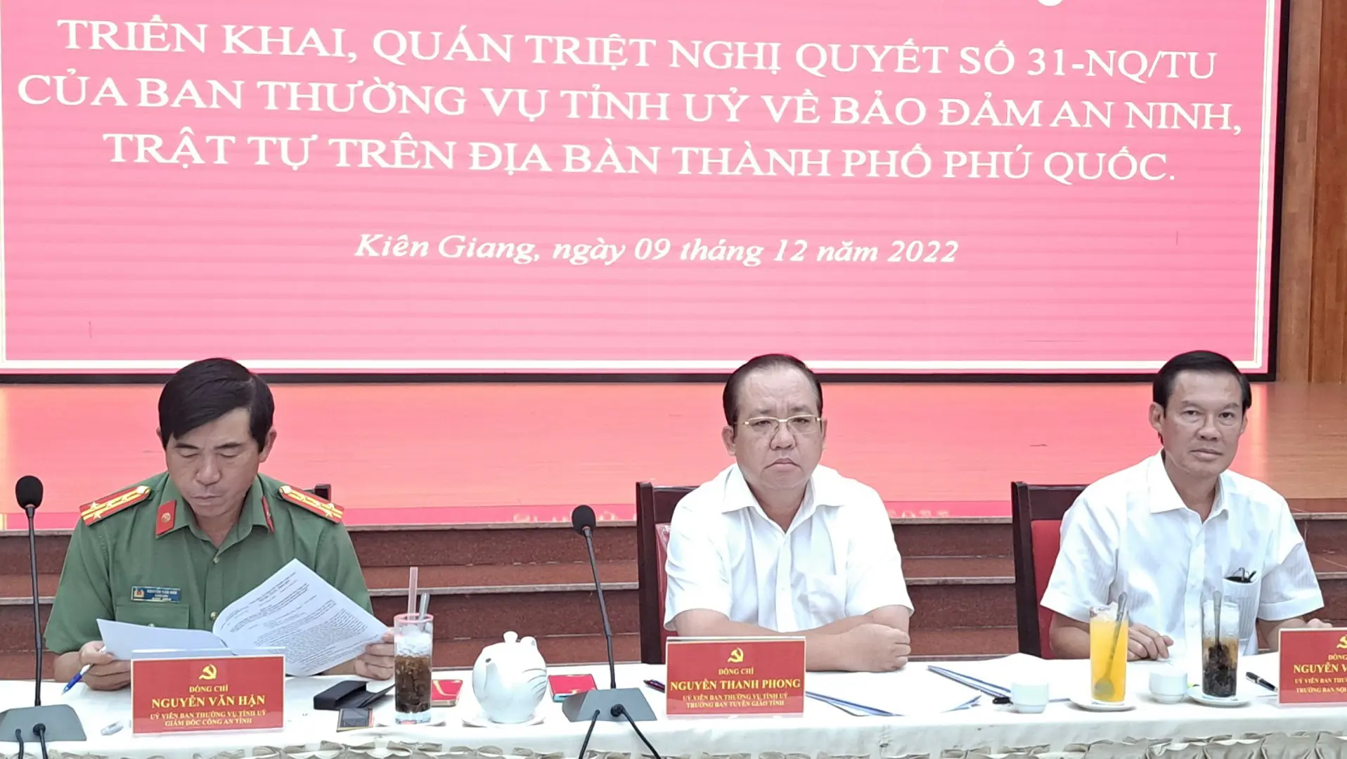 Kiên Giang quán triệt Nghị quyết "dẹp loạn xã hội đen" trên đảo Phú Quốc