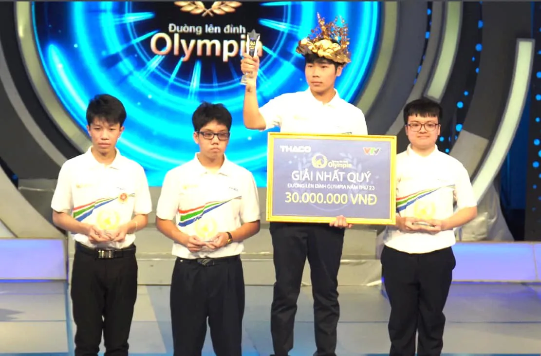 Nguyễn Việt Thành- THPT Sóc Sơn giành giải Nhất Quý 1- Đường lên đỉnh Olympia năm thứ 23 (Ảnh: FBCT)