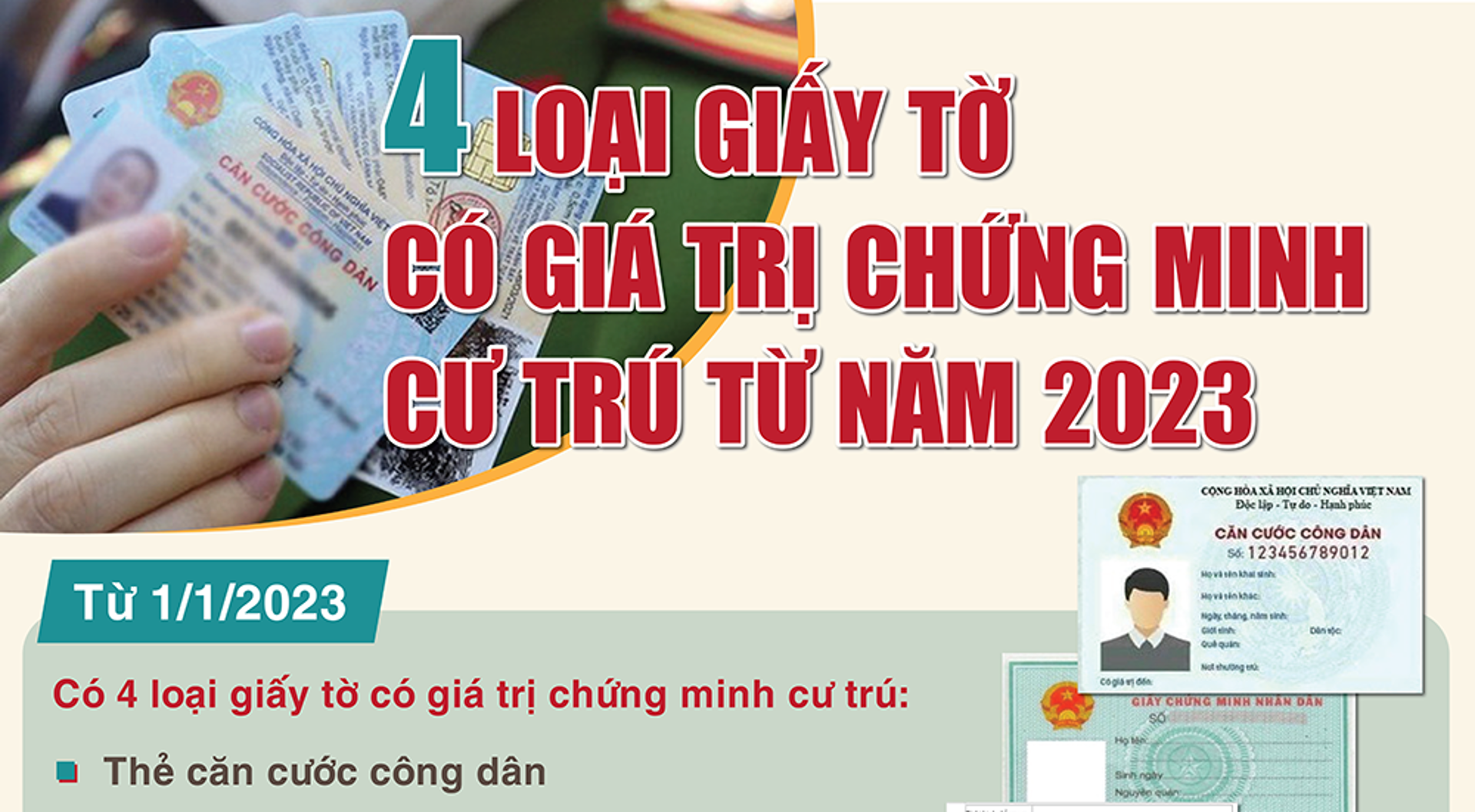 Những loại giấy tờ có giá trị chứng minh cư trú