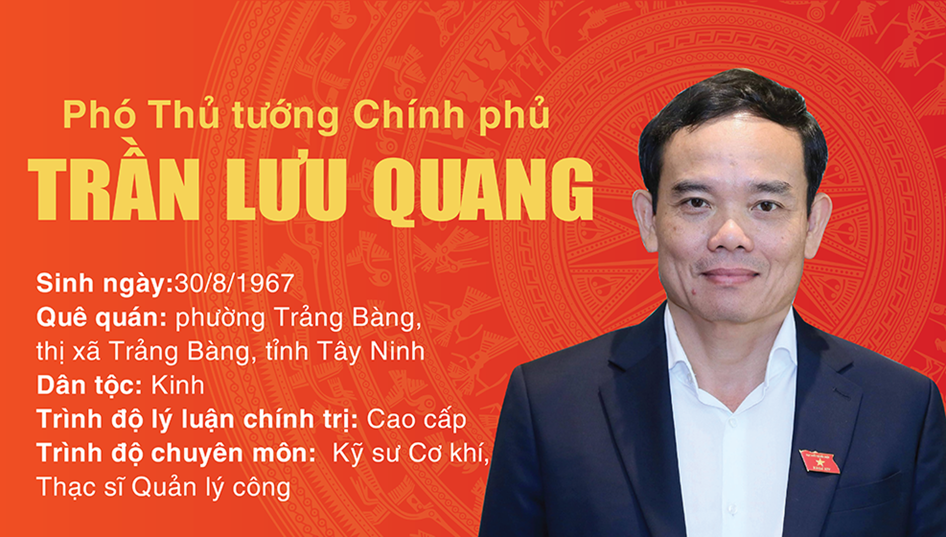 Chân dung Phó Thủ tướng Trần Lưu Quang