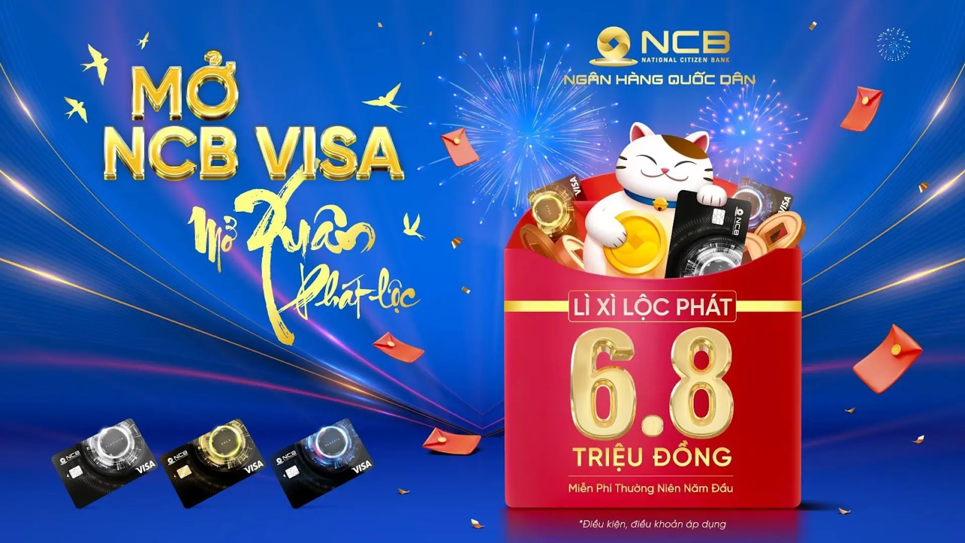 Mở xuân Phát Lộc với ưu đãi hấp dẫn từ thẻ NCB Visa