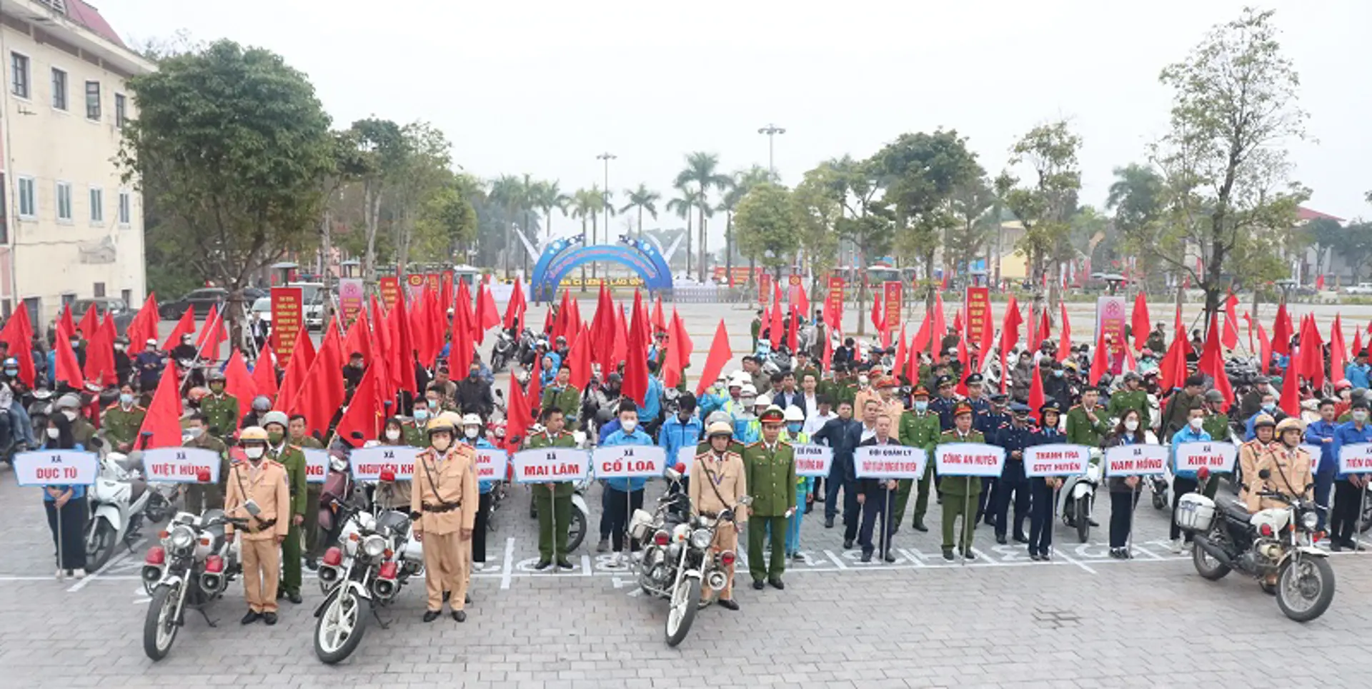 Huyện Đông Anh: Phát động ra quân an toàn giao thông, an ninh trật tự