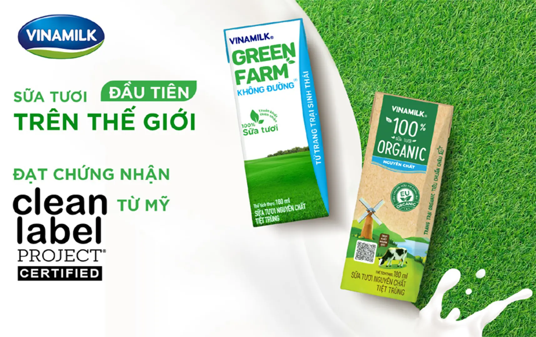 Vinamilk sở hữu sữa tươi đầu tiên đạt chứng nhận Clean Label Project Mỹ