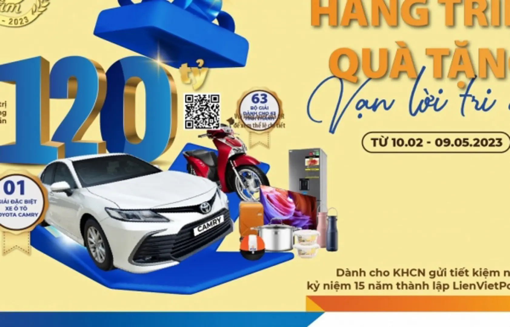 LienVietPostBank dành gần 120 tỷ đồng quà tặng cho khách hàng gửi tiết kiệm