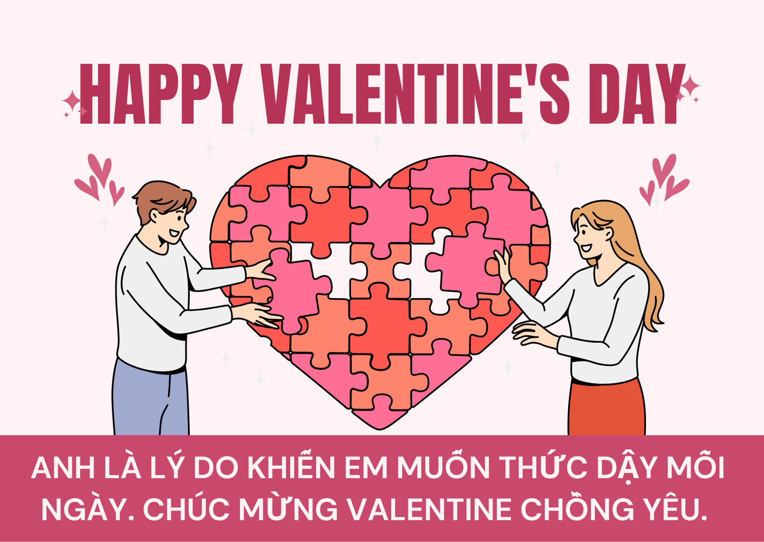 Lời chúc Valentine 14/2 ngọt ngào cho bạn trai, chồng