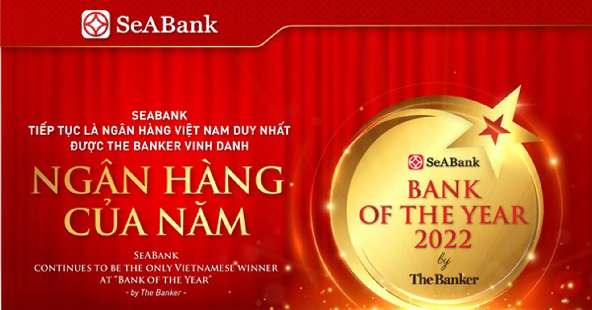 SeABank được The Banker vinh danh giải thưởng Ngân hàng tốt nhất Việt Nam 2022