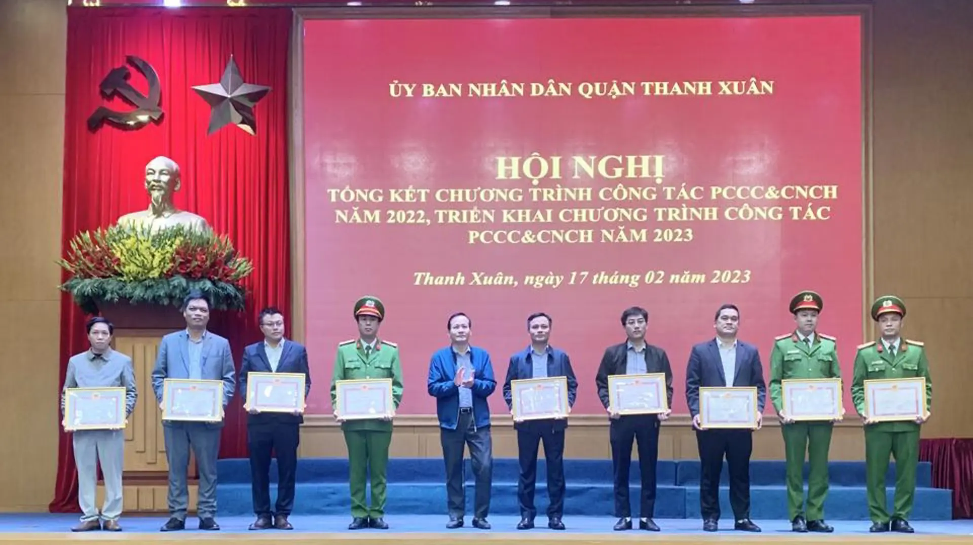 Quận Thanh Xuân:Khen thưởng 29 tập thể, cá nhân có thành tích trong công tác PCCC