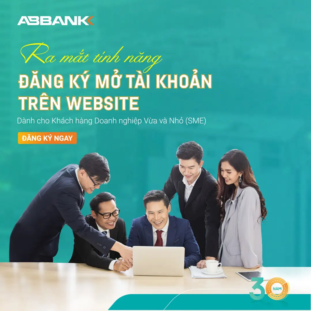 Khách hàng SMEs có thể mở tài khoản thanh toán tại ABBANK ngay trên website