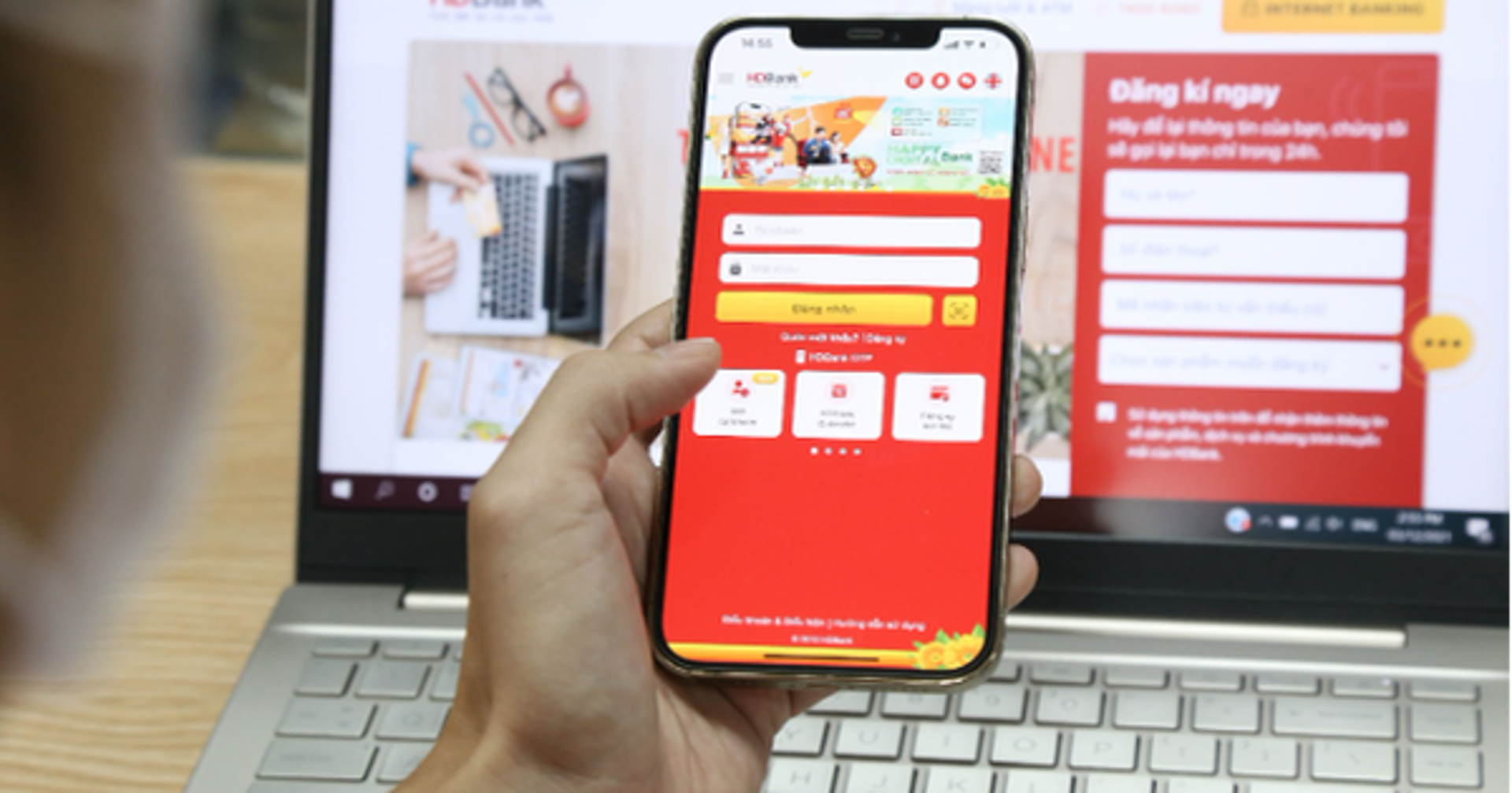 Tính năng '1 chạm' nâng cấp độ cho App HDBank