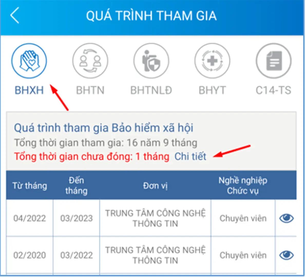 Bổ sung tính năng hiển thị thời gian chưa đóng BHXH, BHTN trên ứng dụng VssID