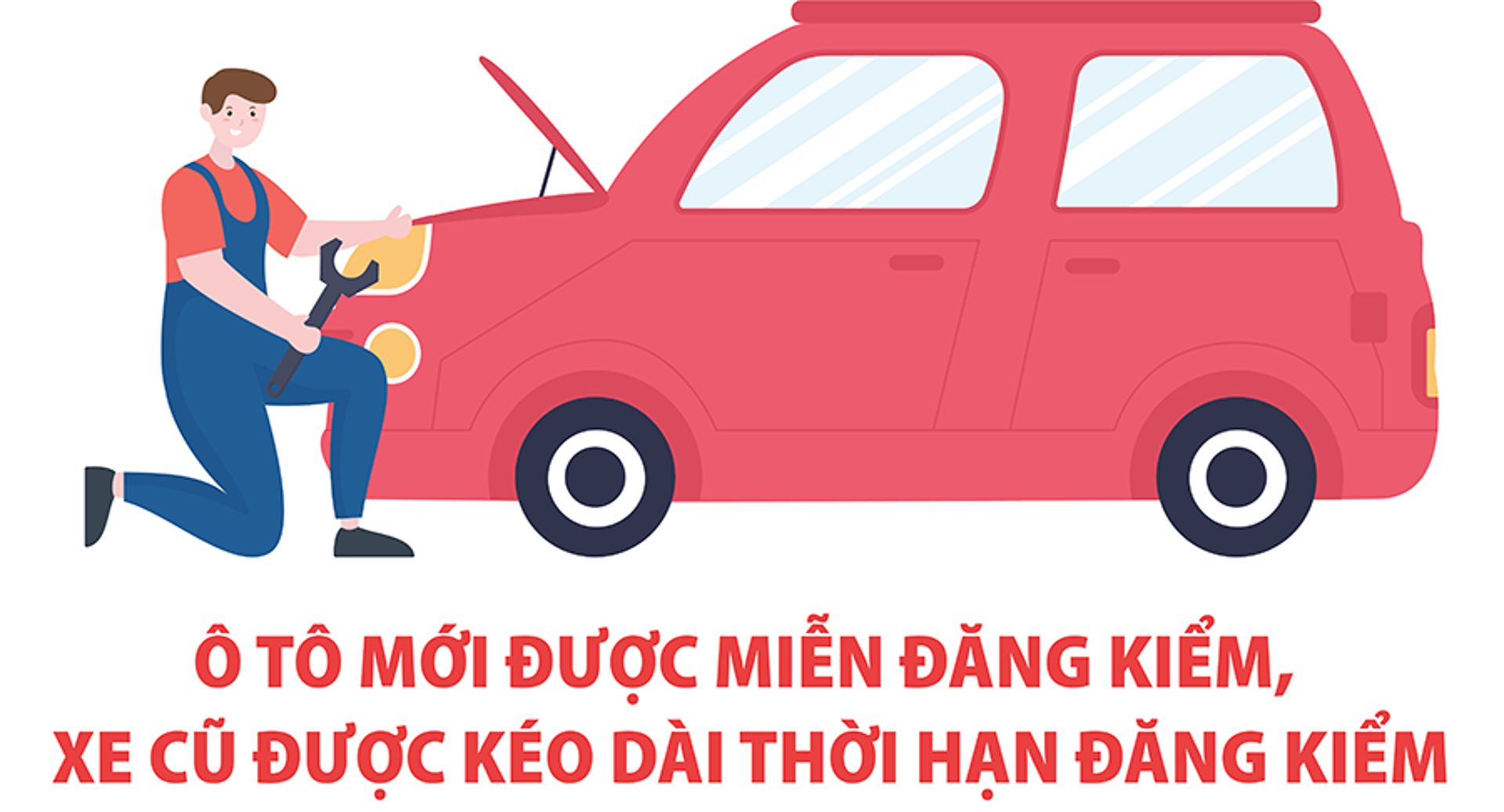 Chi tiết các loại ô tô được miễn và kéo dài thời hạn đăng kiểm