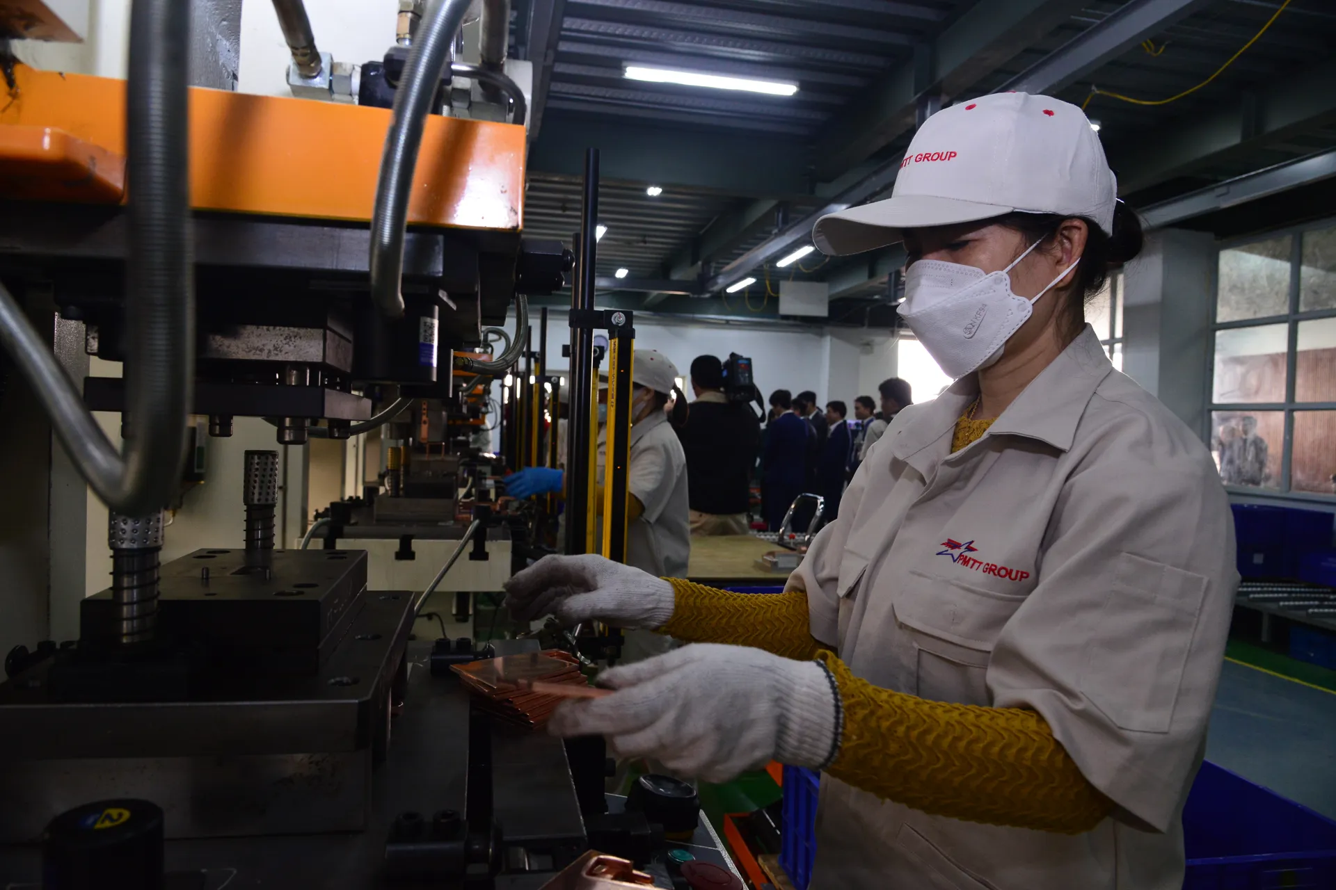 Công ty Cổ phần cơ khí chính xác và chuyển giao công nghệ (PMTT), huyện Chương Mỹ, Hà Nội. Ảnh: Phạm Hùng