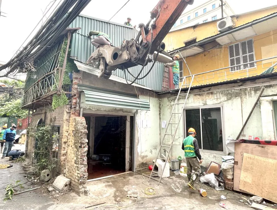 Khu vực giải phóng mặt bằng thuộc khu đất của hộ gia đình bà Bạch Thị Hồng Vân.