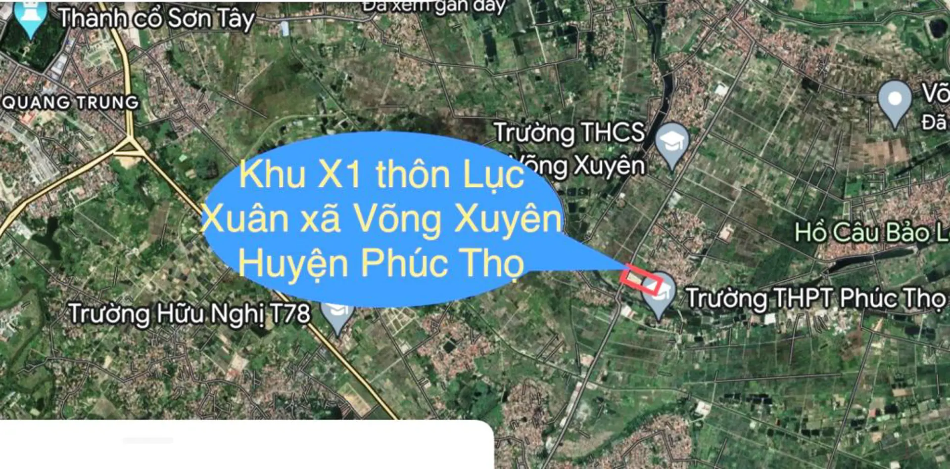 Sắp đấu giá 7 thửa đất tại huyện Phúc Thọ, giá khởi điểm từ 18,3 triệu/m2