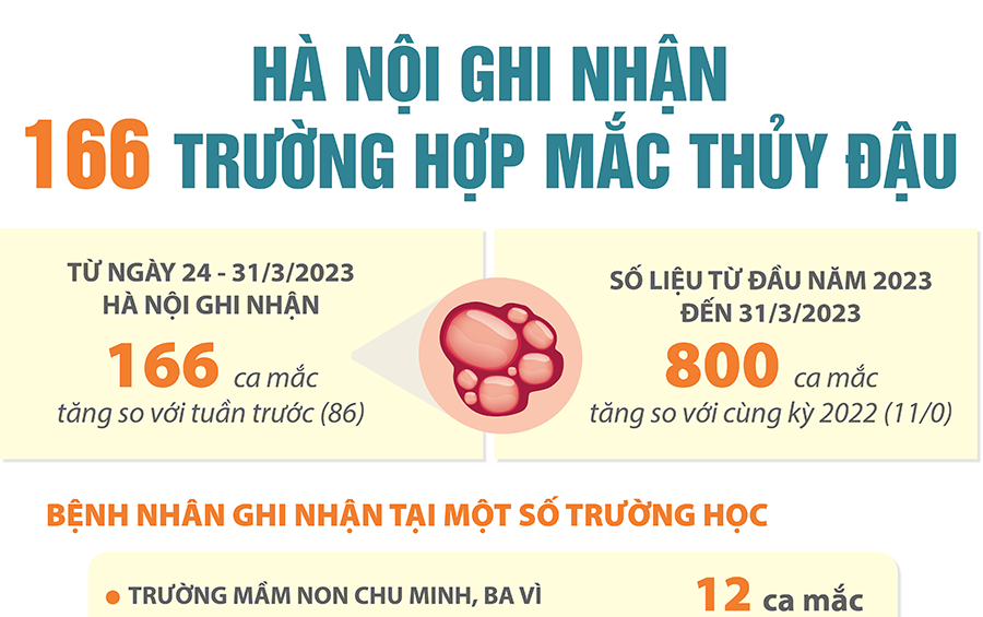 Hà Nội ghi nhận số ca mắc thủy đậu tăng cao
