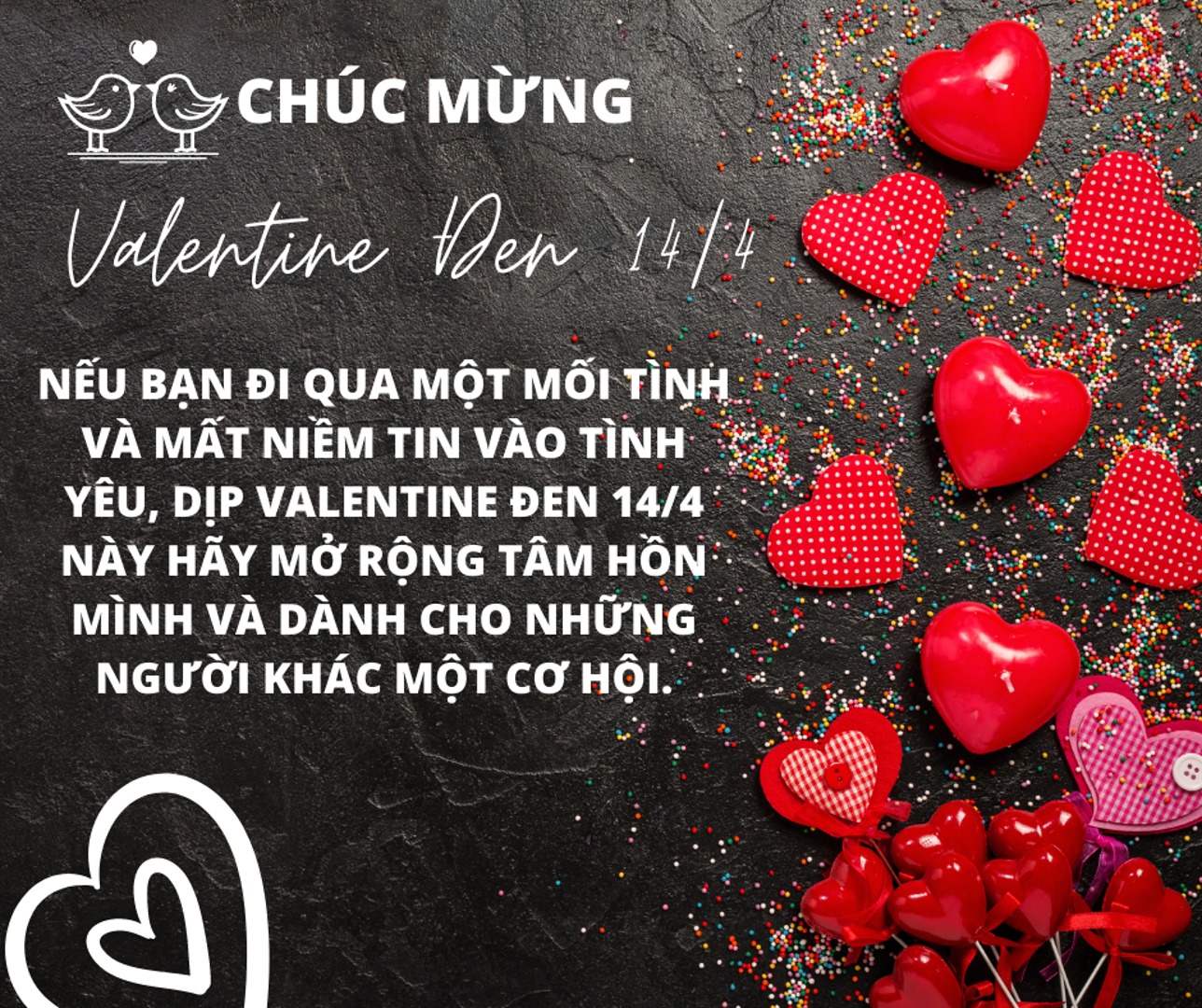 Ngày 14/4 là ngày gì? Lời chúc ý nghĩa ngày Valentine Đen