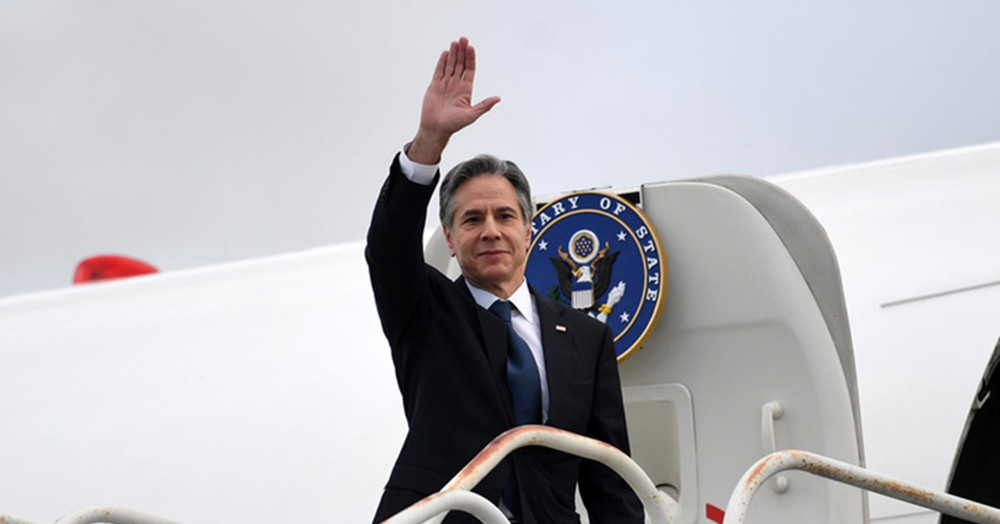 US Secretary of State Antony Blinken lands in Hanoi