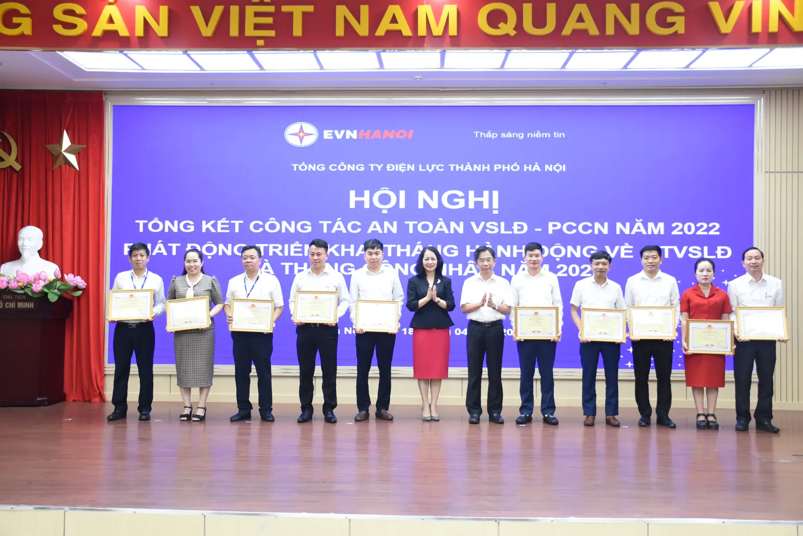 EVNHANOI hưởng ứng Tháng hành động An toàn vệ sinh lao động năm 2023