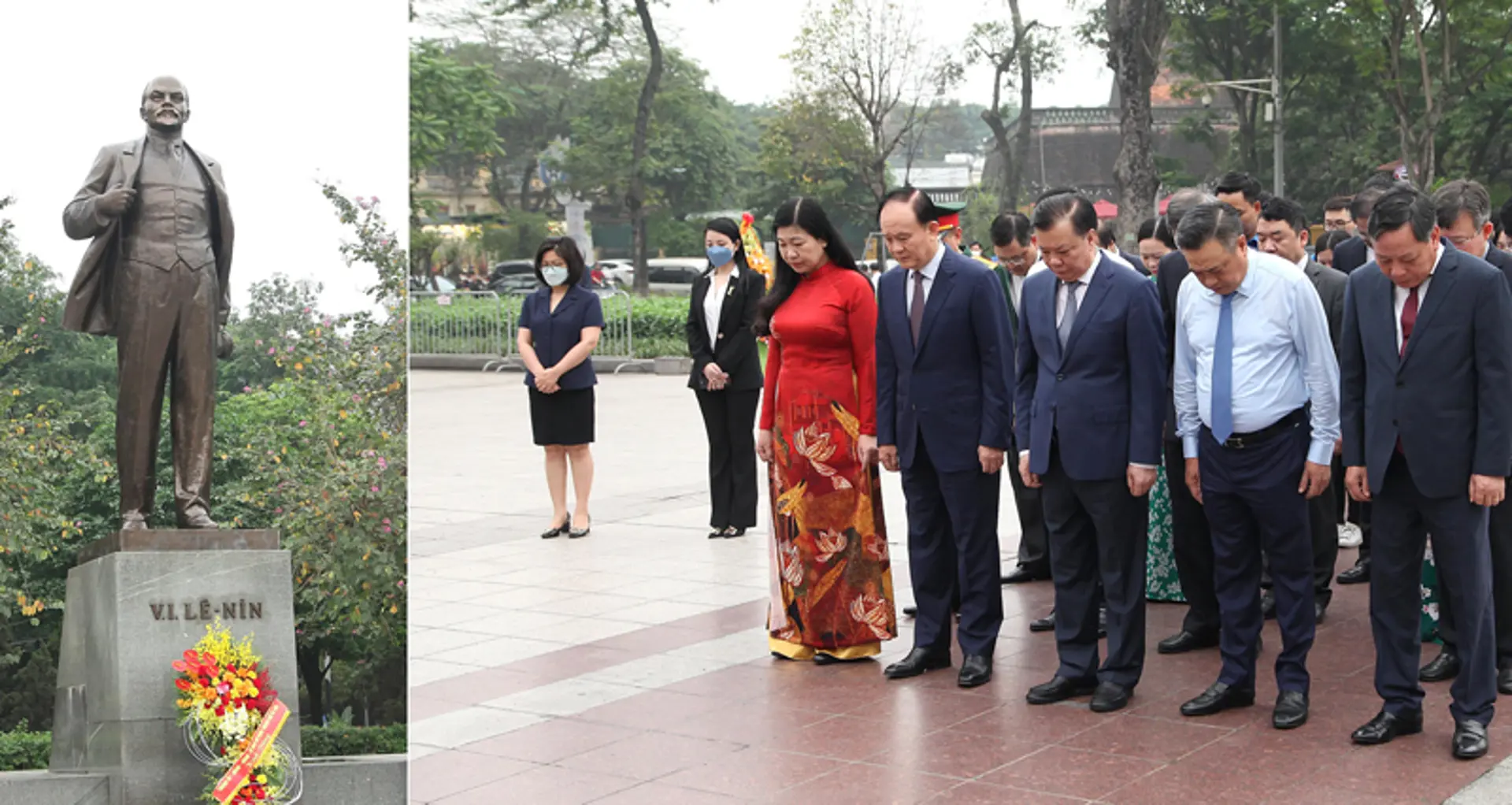 Lãnh đạo thành phố Hà Nội dâng hoa kỷ niệm 153 năm Ngày sinh V.I.Lênin