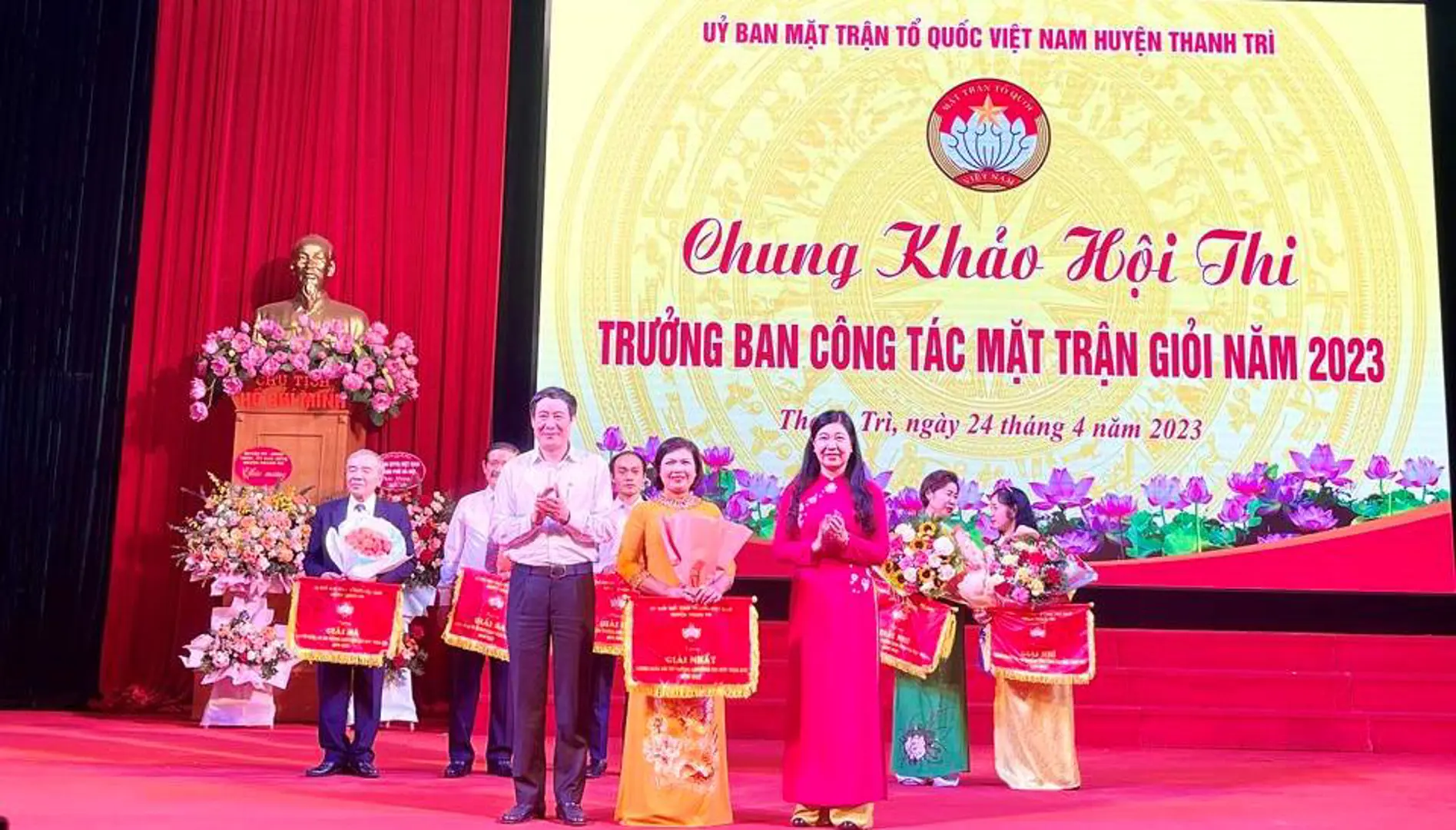 Chung khảo hội thi "Trưởng ban Công tác Mặt trận giỏi" huyện Thanh Trì năm 2023