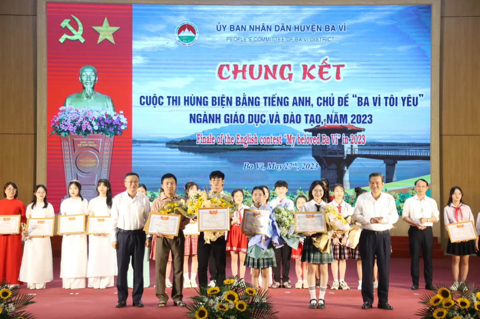 Sôi nổi cuộc thi hùng biện bằng tiếng Anh ngành GD&ĐT huyện Ba Vì năm 2023