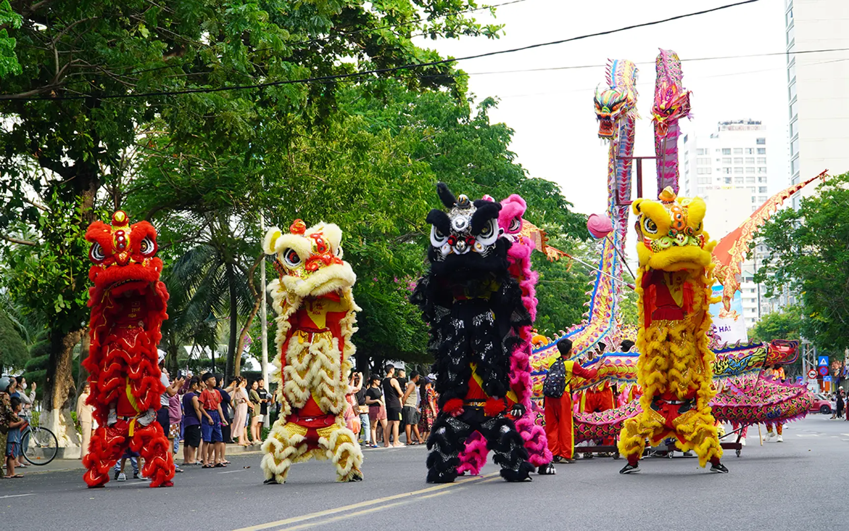 Festival Biển Nha Trang 2023: Mãn nhãn lễ hội lân sư rồng đường phố