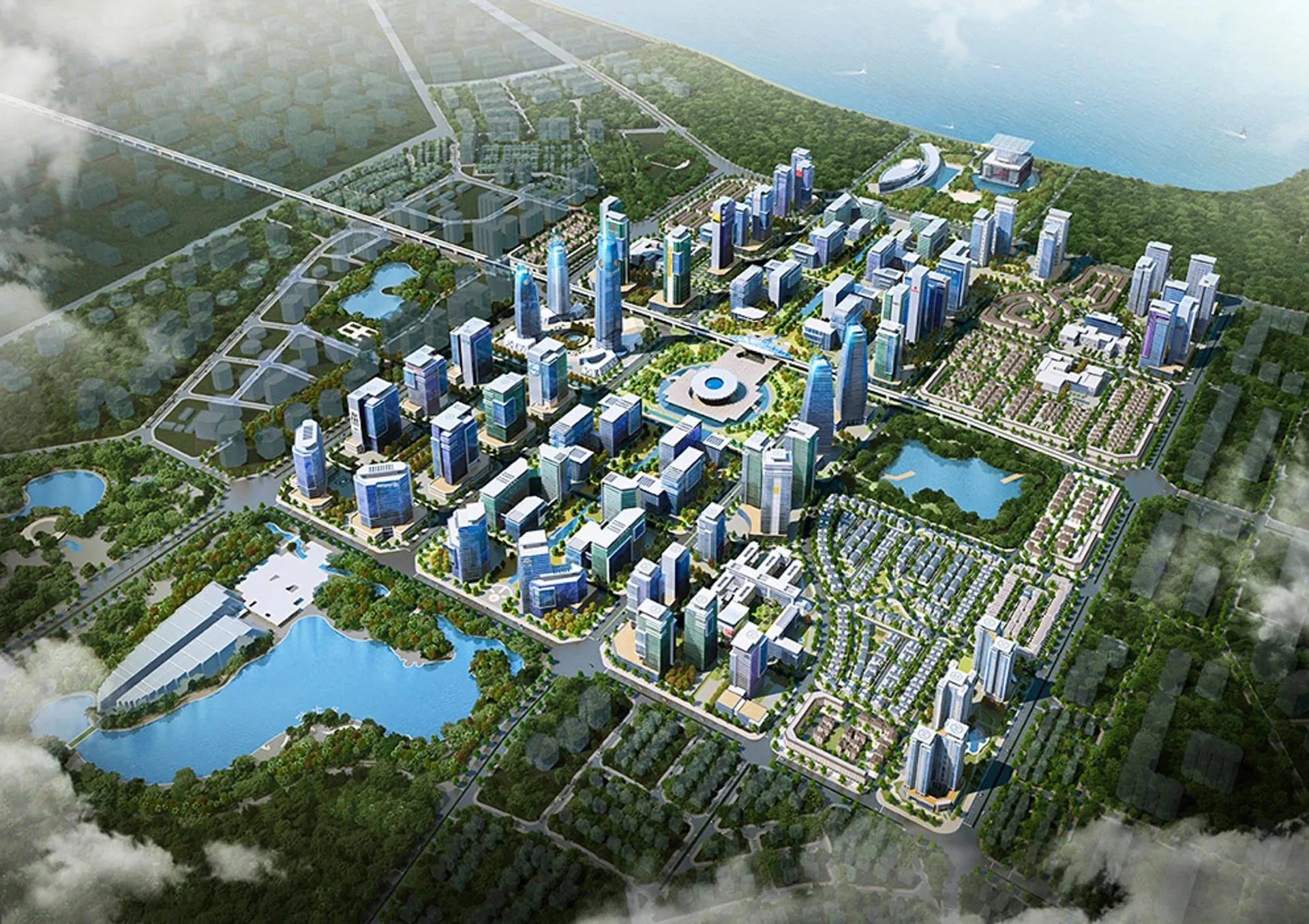 Phối cảnh khu đô thị Tây Hồ Tây.