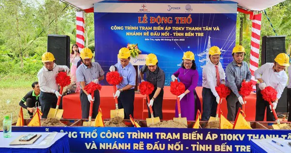 Động thổ công trình Trạm biến áp 110kV Thanh Tân, nhánh rẻ đấu nối Bến Tre