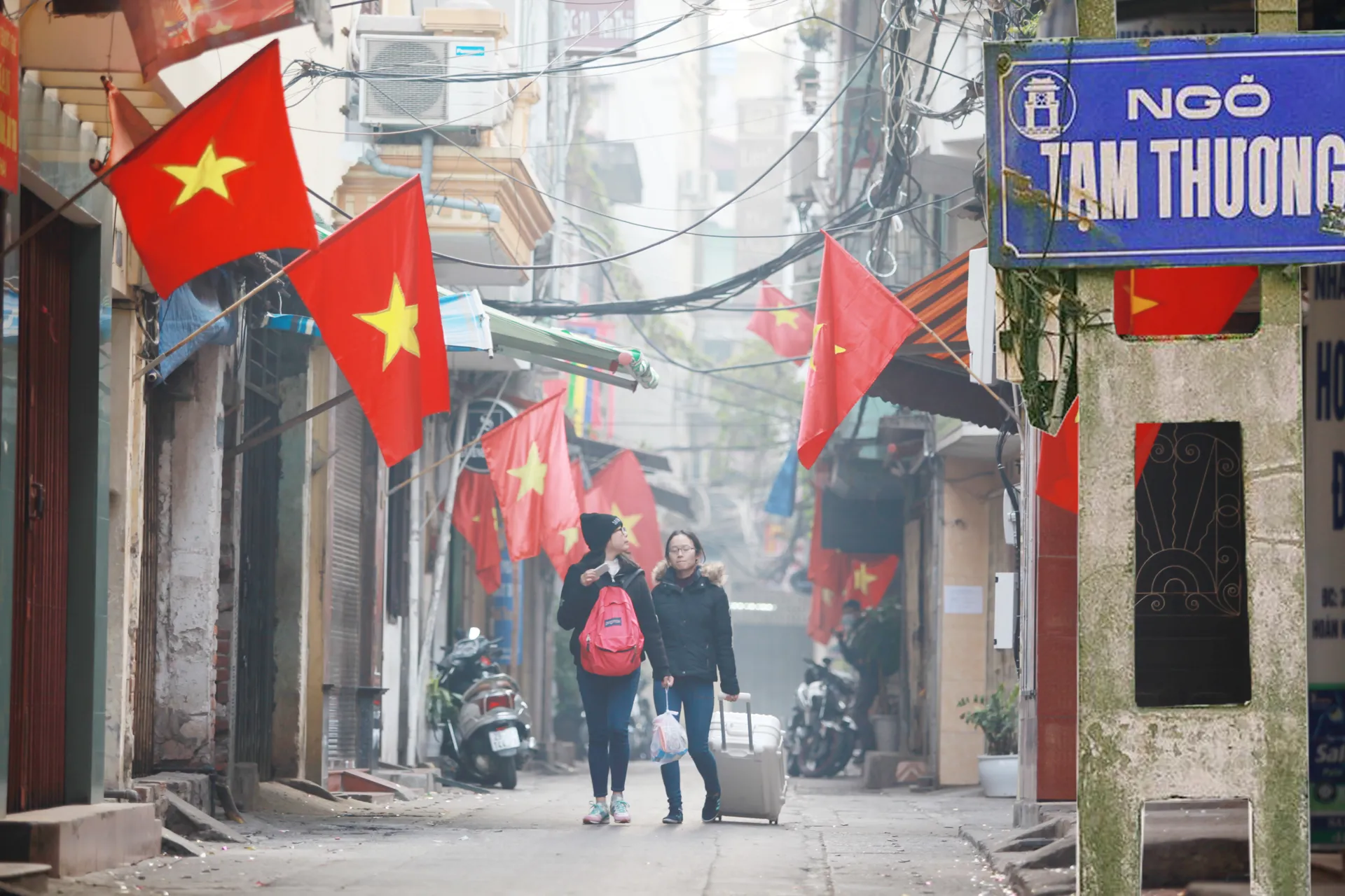Ngõ Tạm Thương, phường Hàng Gai, quận Hoàn Kiếm. Ảnh: Phạm Hùng