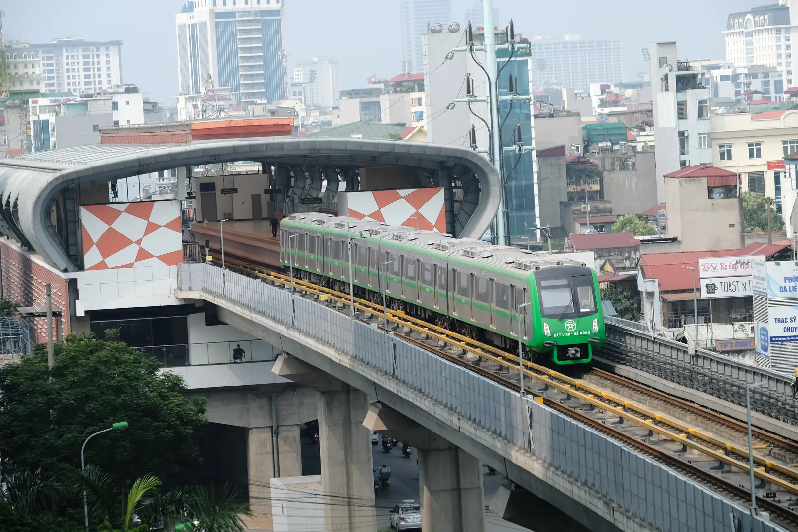 Đường sắt đô thị Cát Linh - Hà Đông. Ảnh: Phạm Hùng