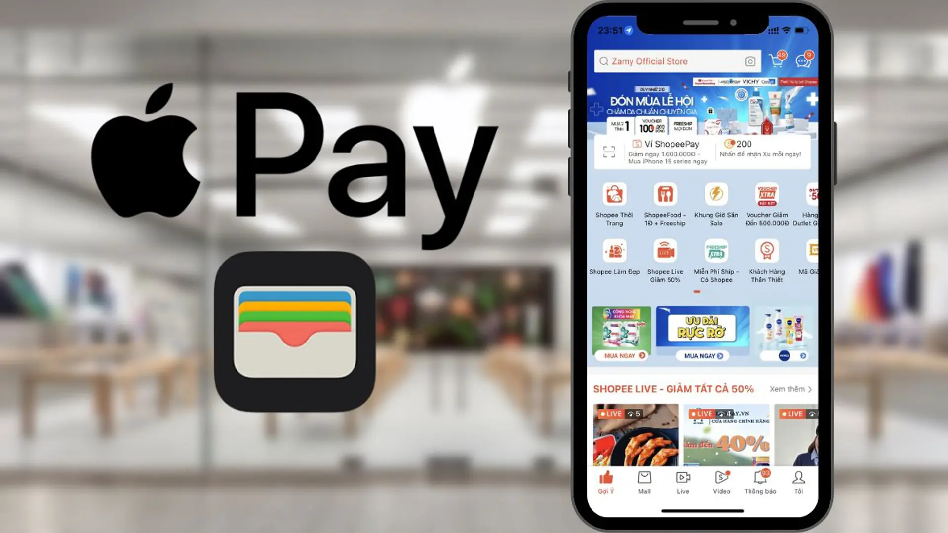 Cách thanh toán Shopee bằng Apple Pay